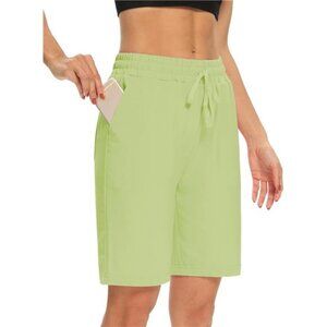 Womens Yoga Shorts Light Green